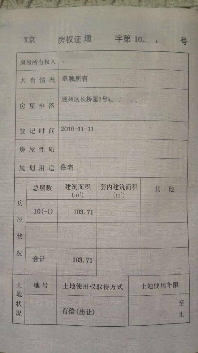 关于房产证副本图片的相关信息解析