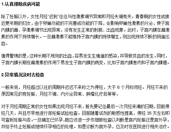 关于月经推迟到下个月初的探讨